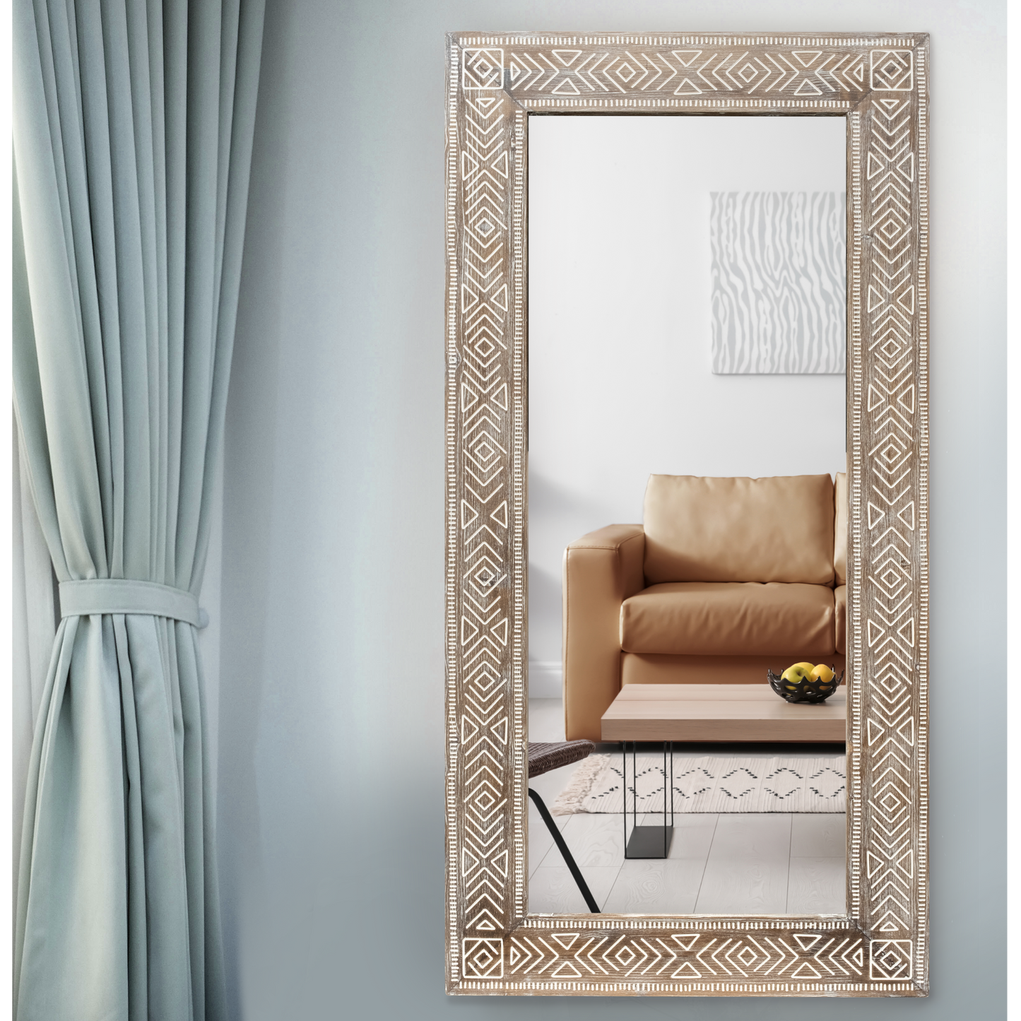 Large Wall Mirror Aztec 28x56