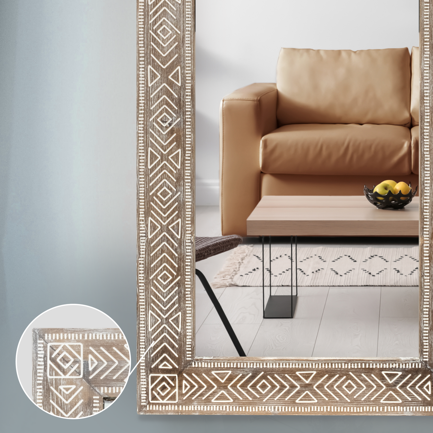 Large Wall Mirror Aztec 28x56