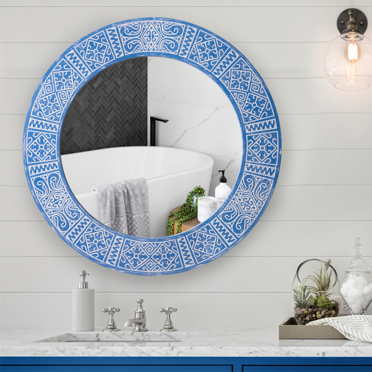 Round Bathroom Mirror Balian 32"
