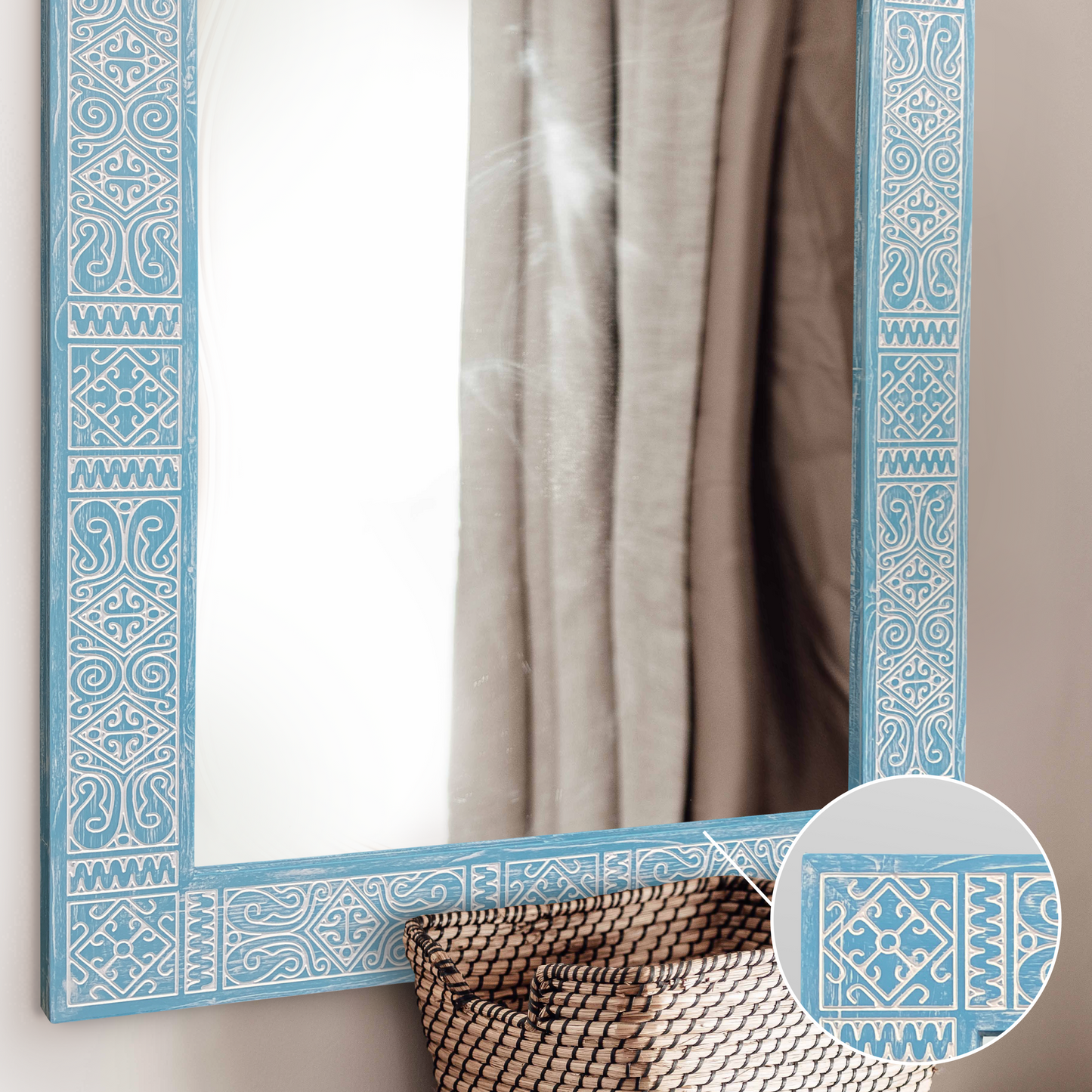 Wood Wall Mirror Balian 35x43