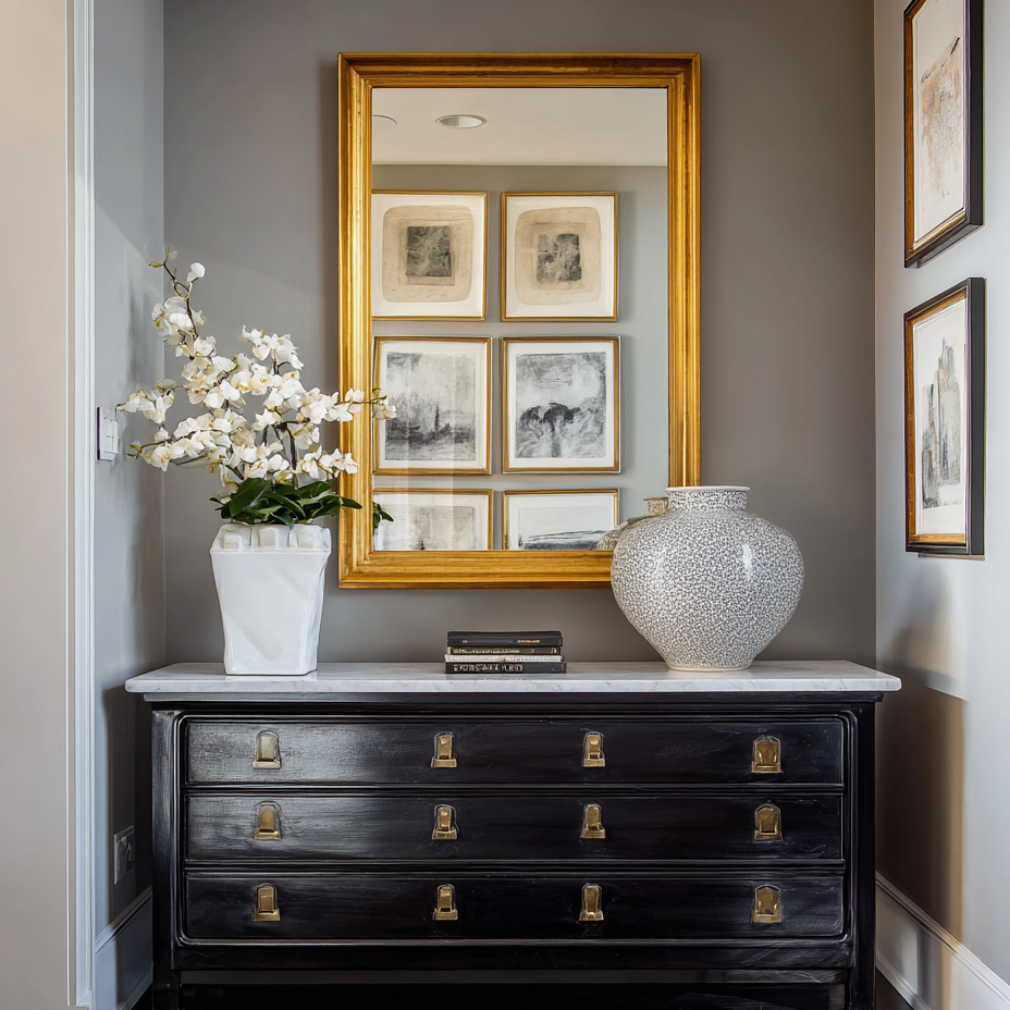 Decorating with Mirrors and Paintings: How to Create a Beautiful, Balanced Wall